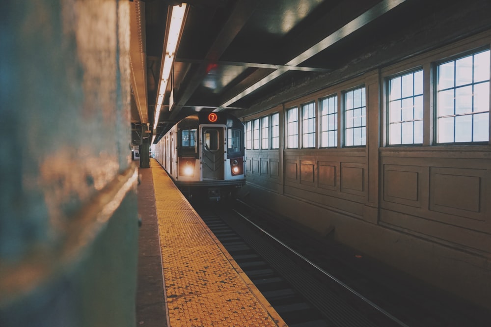 train on track during daytime