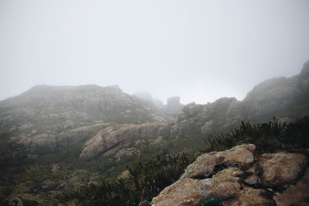 aerial photography of rock formations