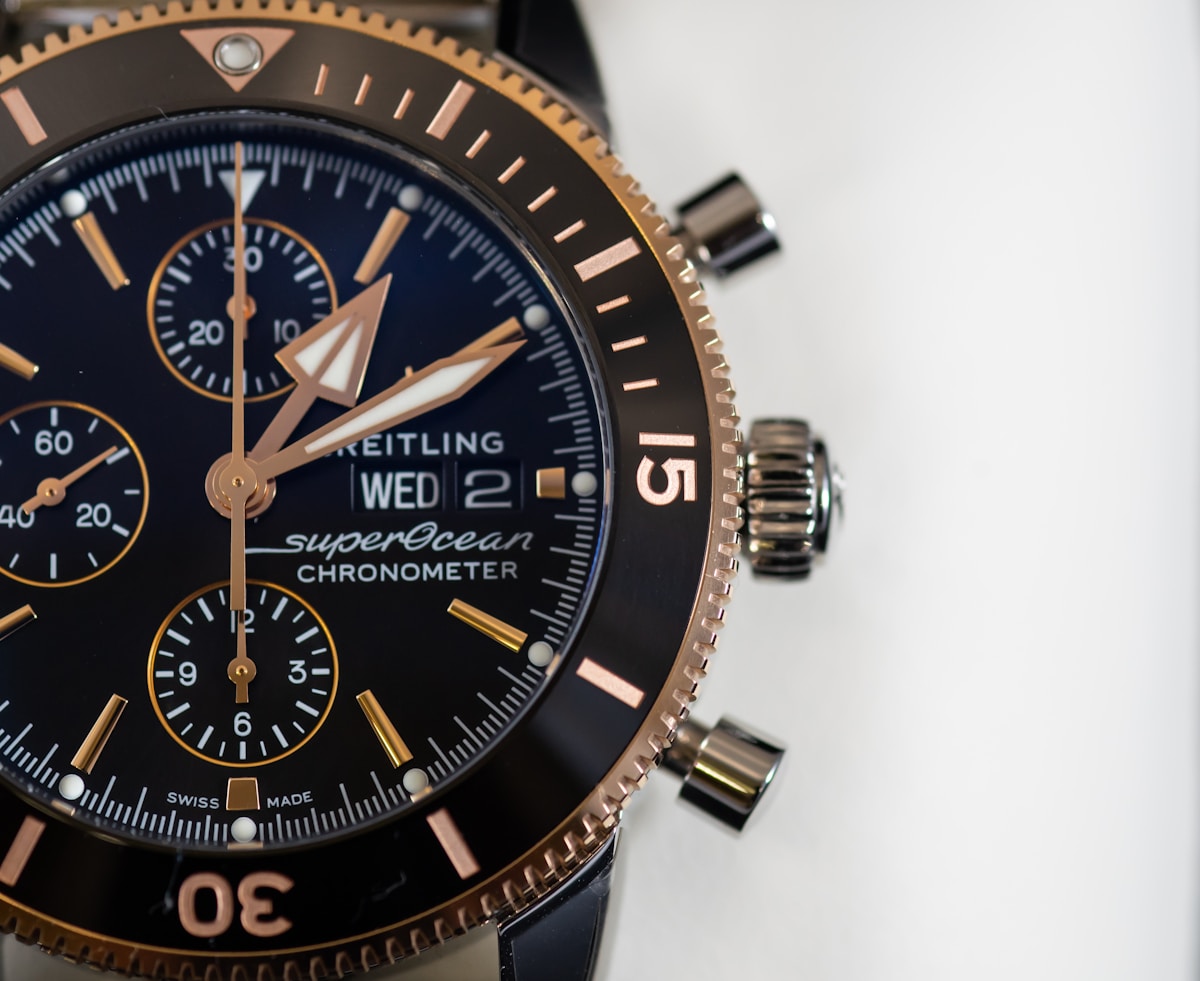 Vintage luxury watch close-up