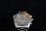 round black chronograph watch