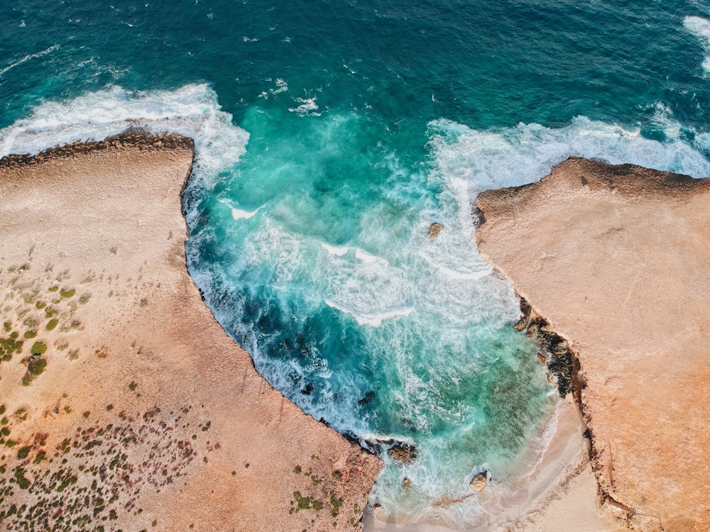 aerial photography of sea