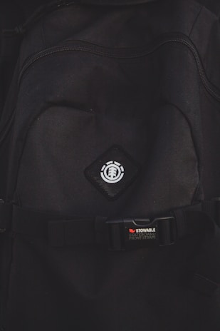Close-up of a high-quality thermal delivery backpack with a custom logo.