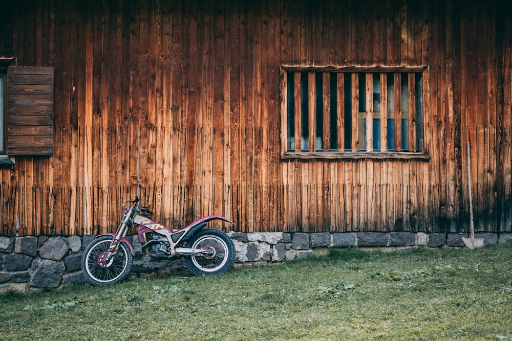 red and white dirt bike