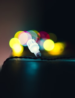 Close-up of a dazzling light display creating a festive atmosphere.