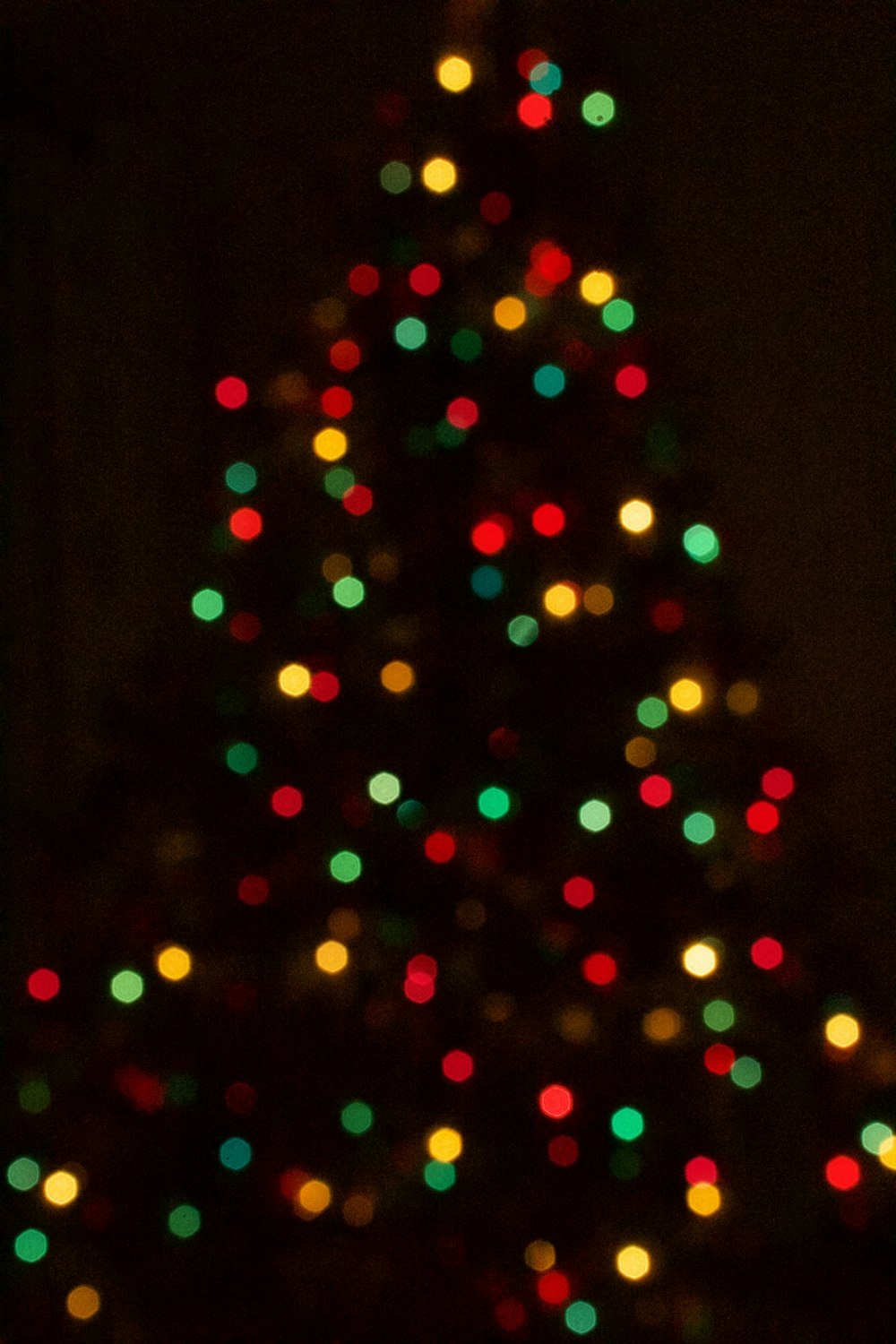 christmas tree with string lights