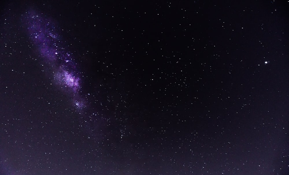 purple galaxy at night