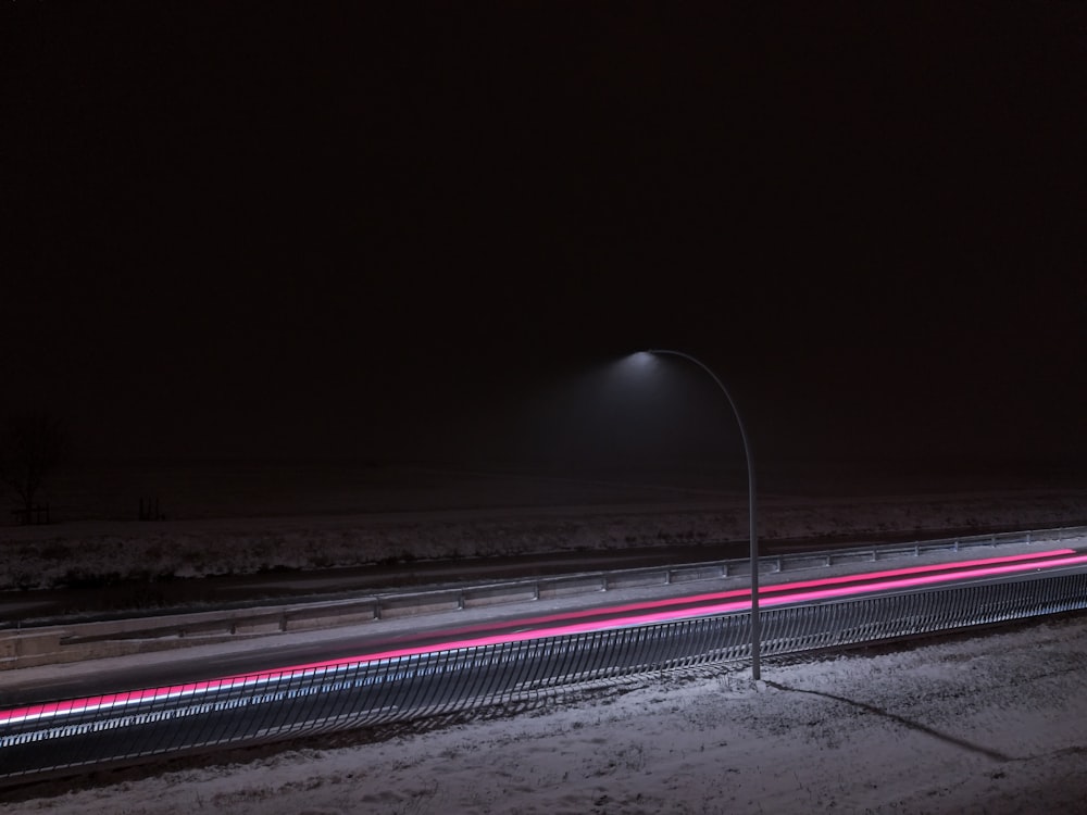 Foto de lapso de tiempo de la autopista