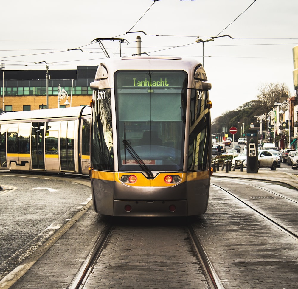 black and yellow train