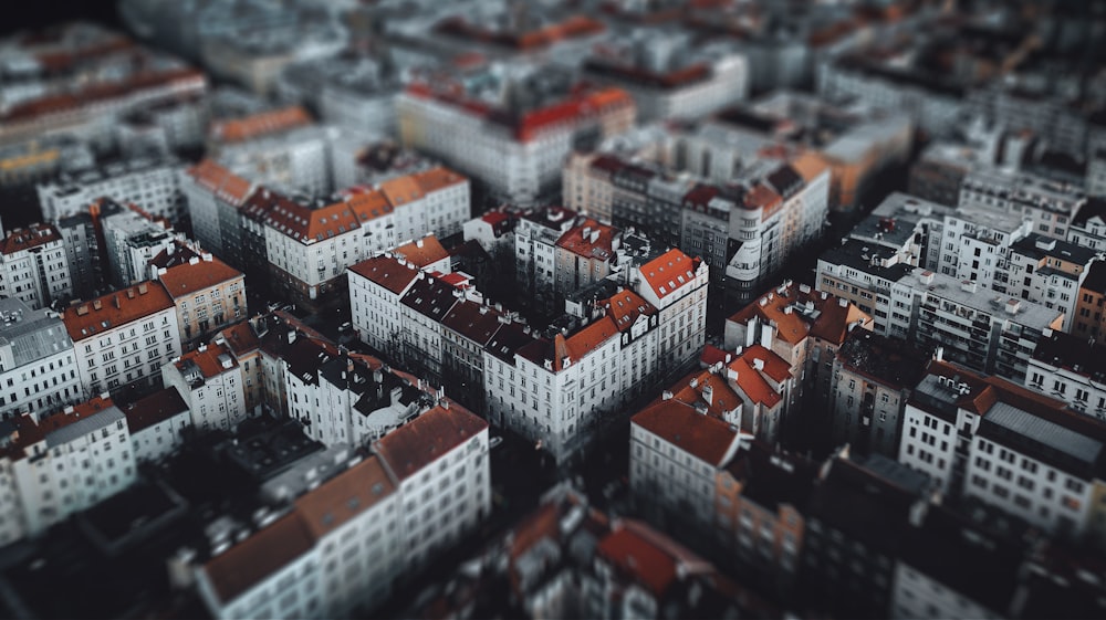 aerial photography of buildings