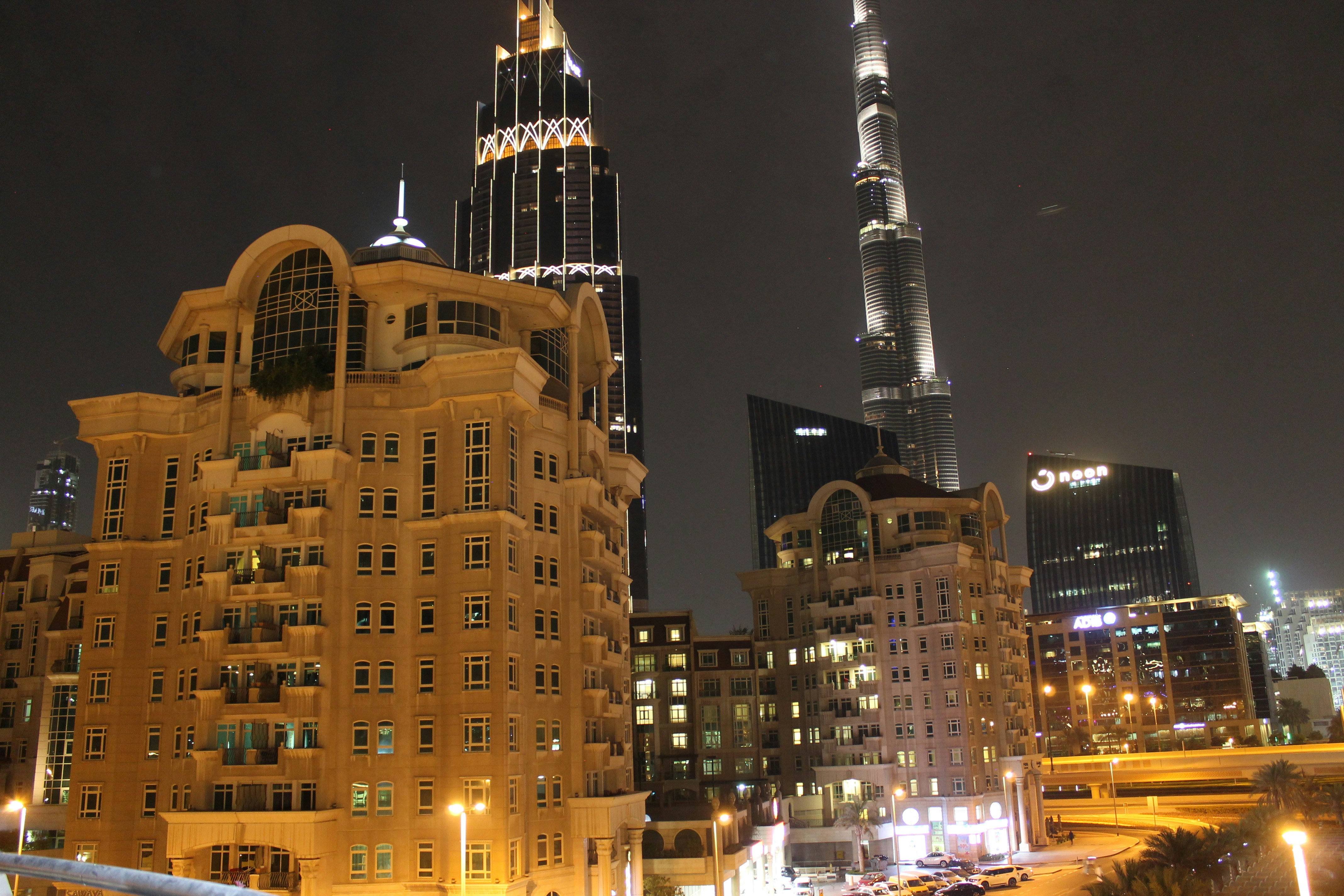 white and black high-rise buildings