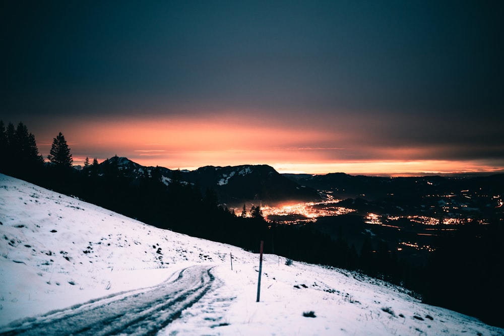 snow covered road