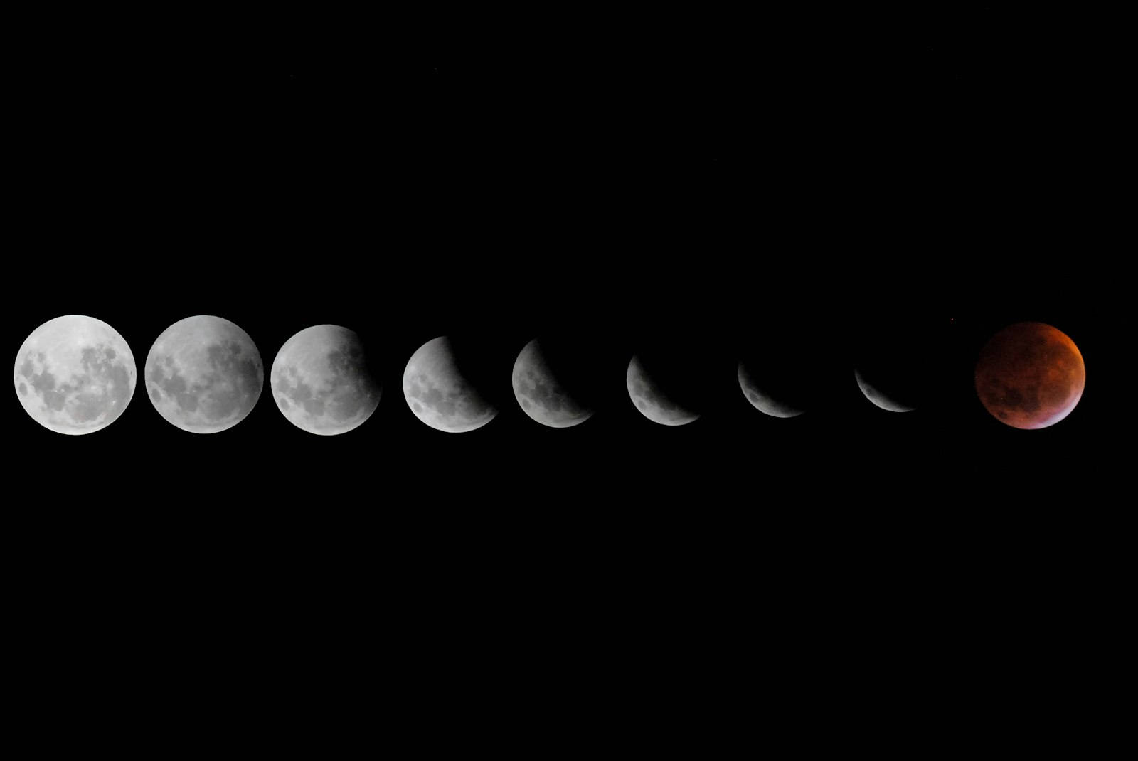 Nikon AF-S DX Nikkor 55-200mm F4-5.6G VR II sample photo. Lunar eclipse photo photography