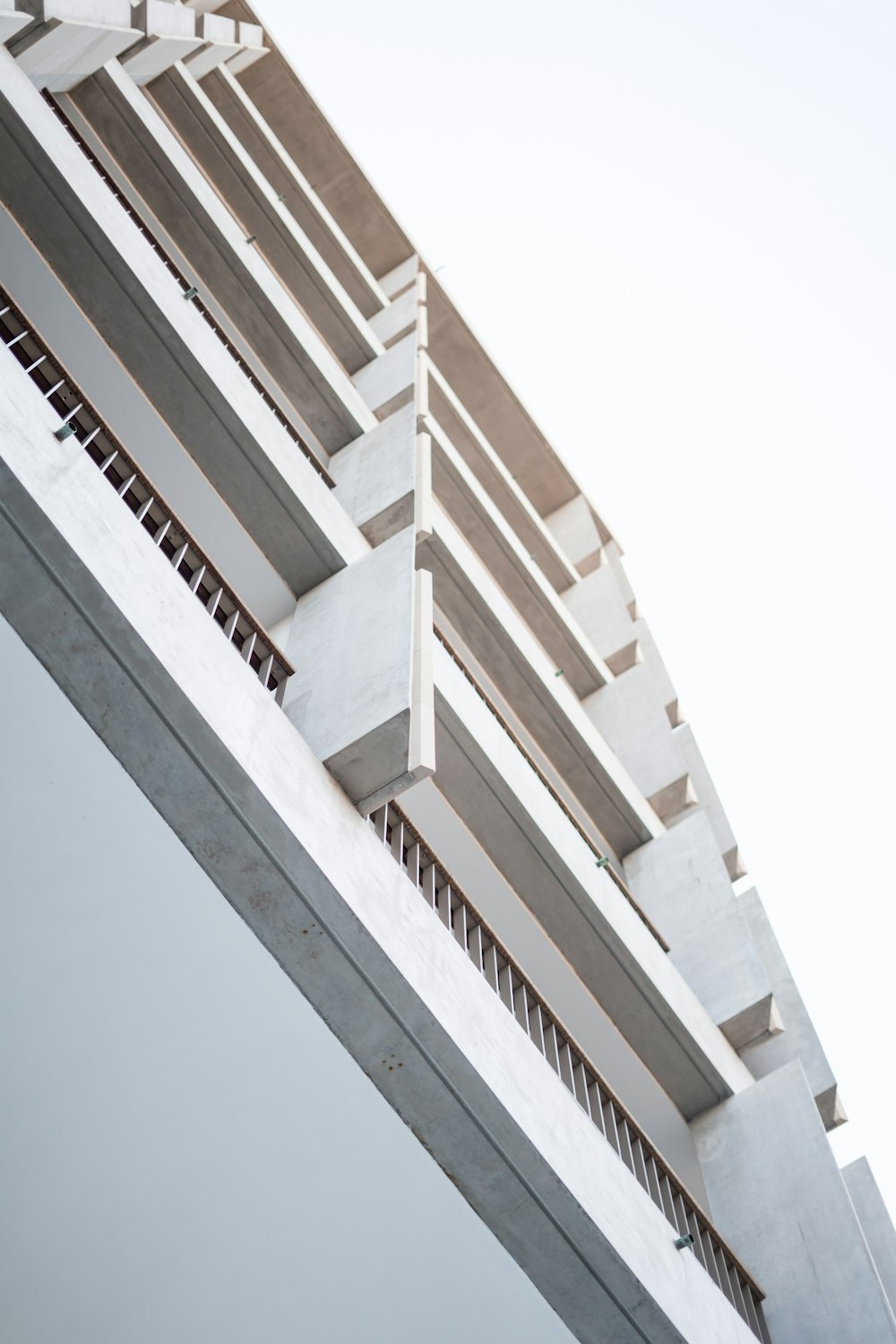 low angle photography of white building