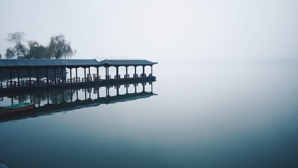 restaurant beside body of water