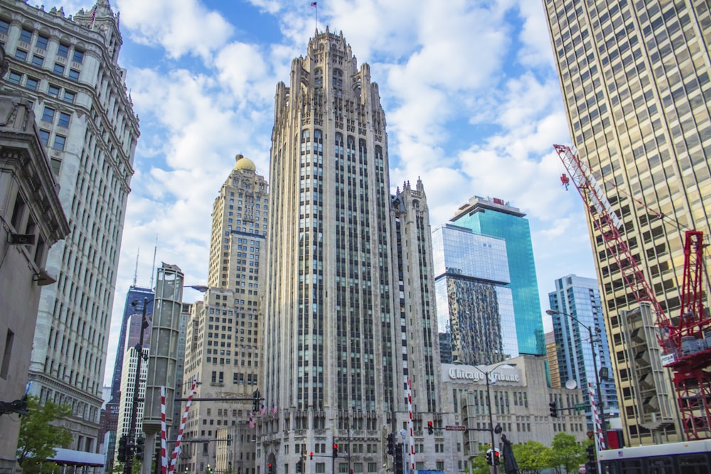 high rise buildings under blue sky