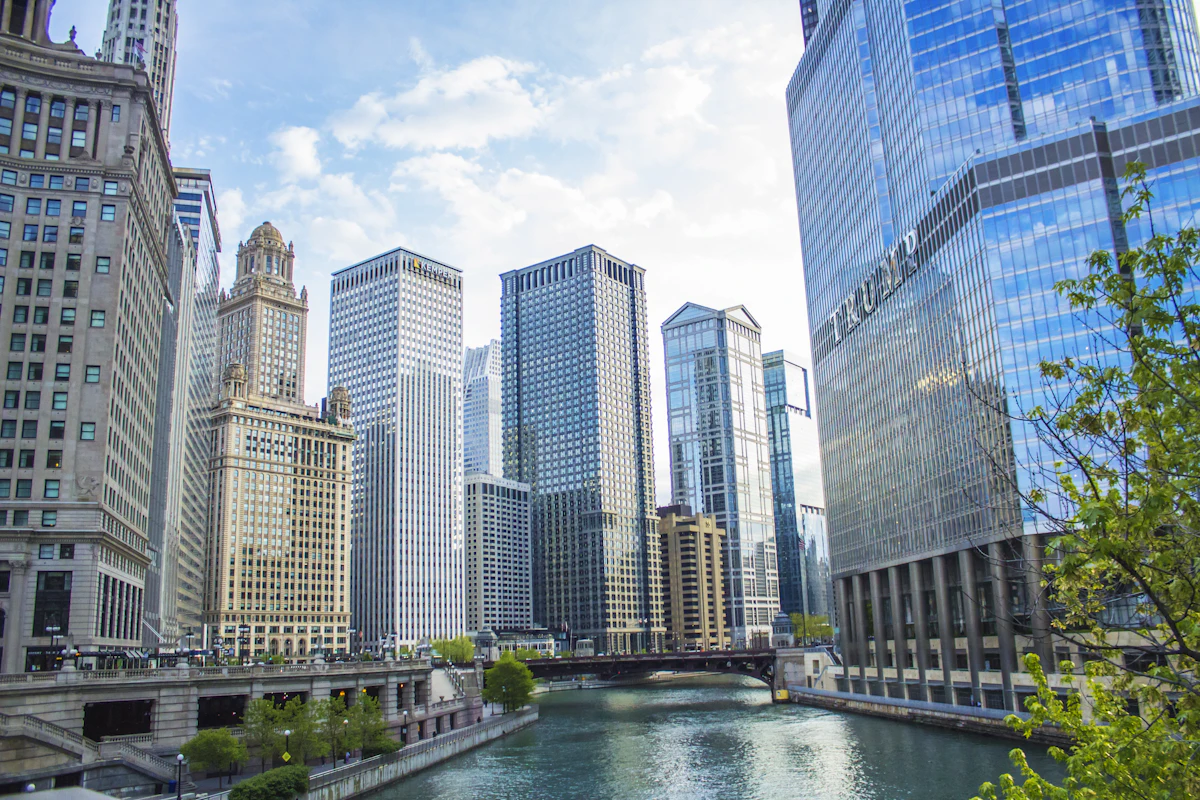 Chicago high-rises along the water