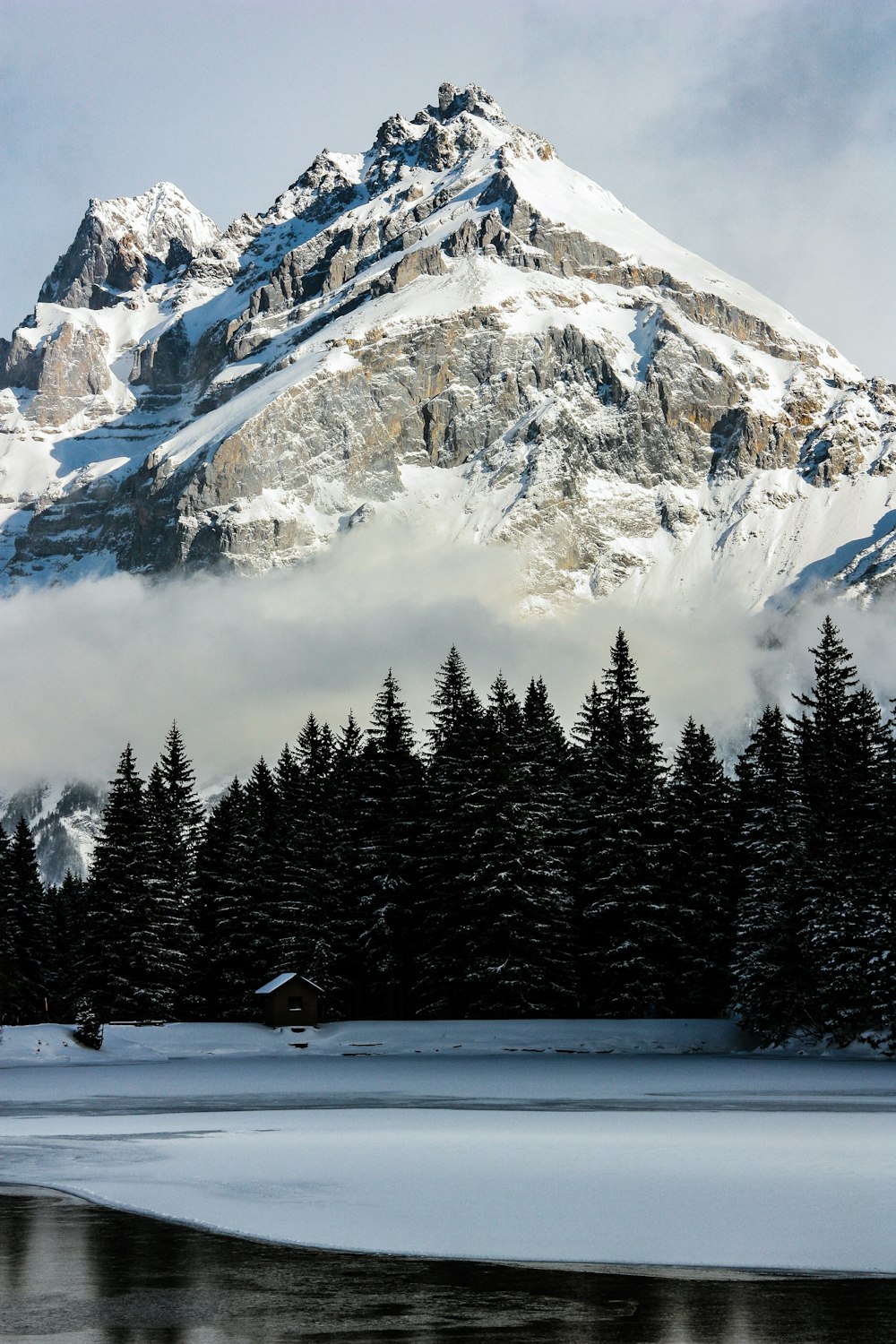 mountains covered by snow during daytime