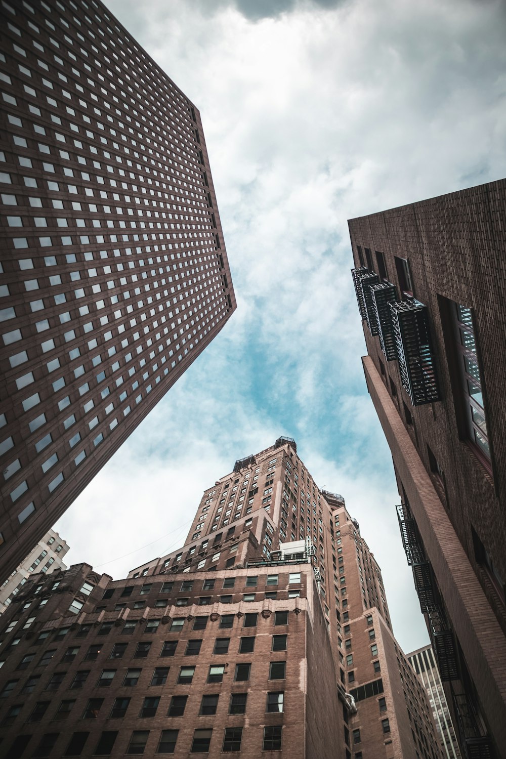 high-angle photography of brown high-rise buildings during daytime