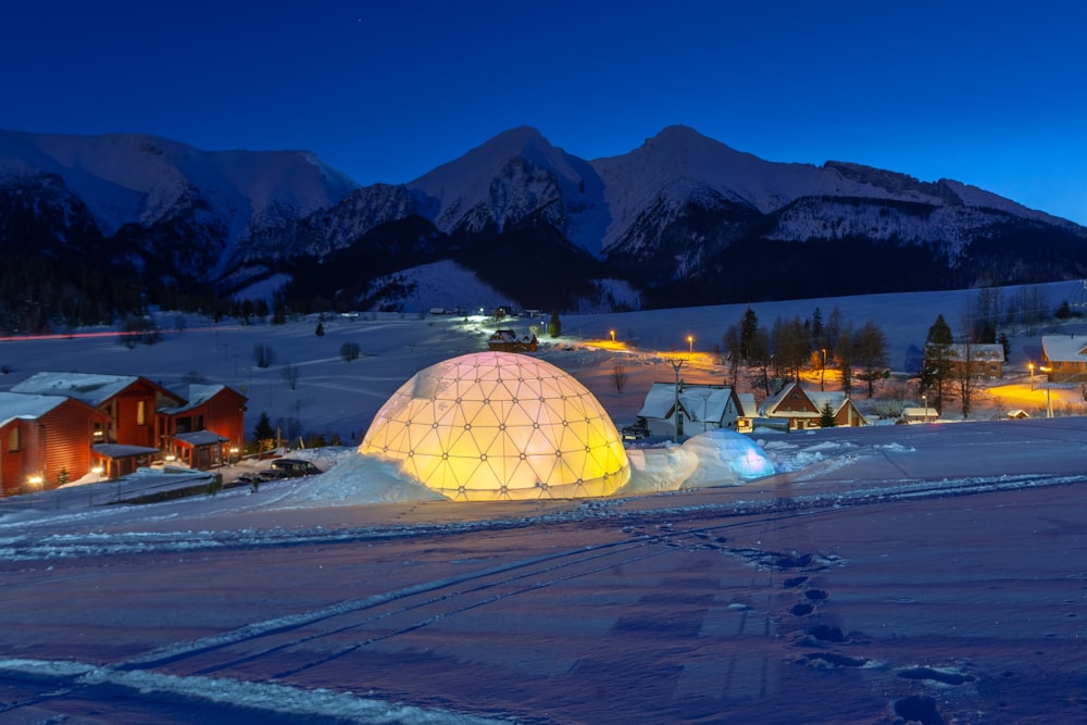 lighted dome building