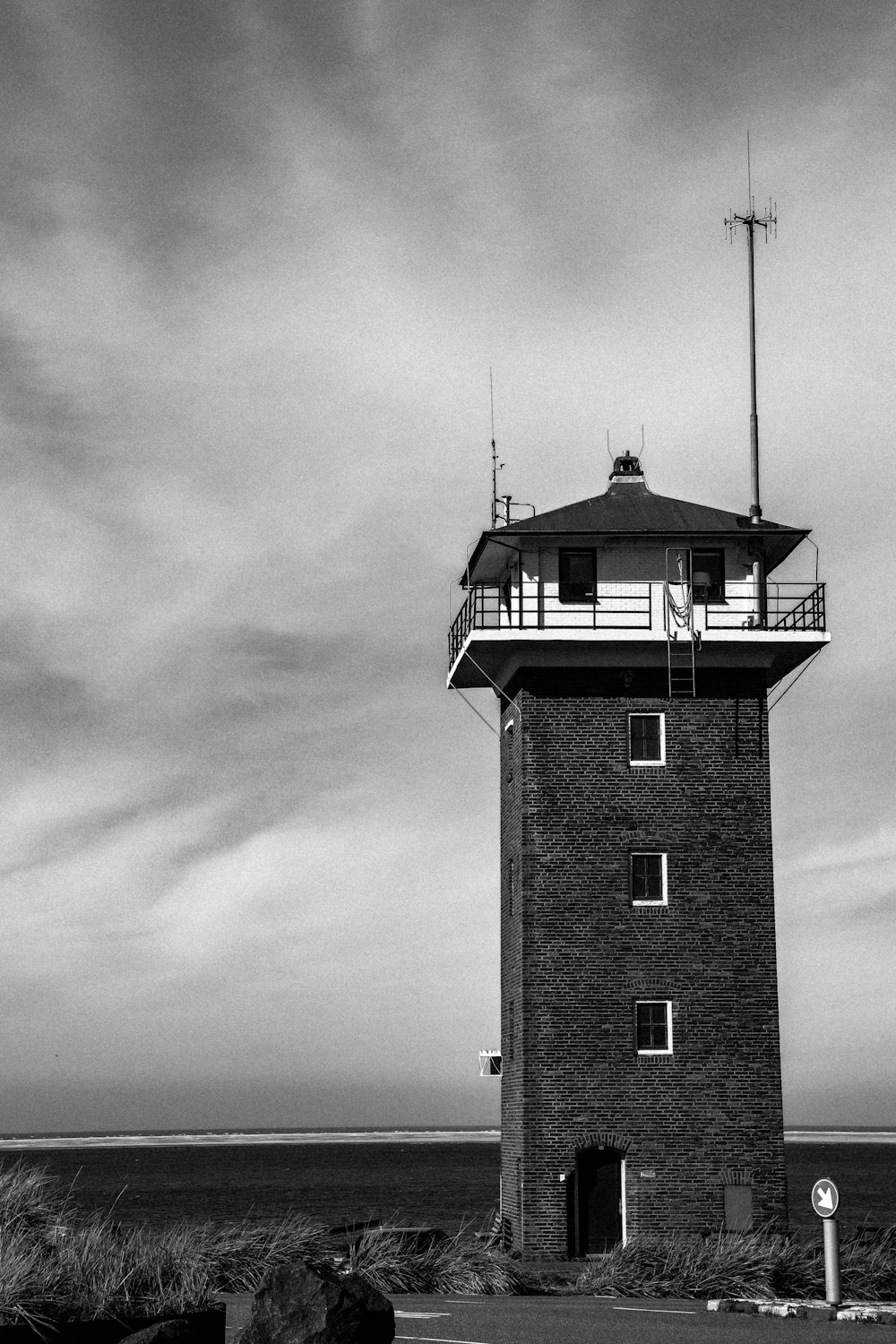 grayscale photography of lighthouse