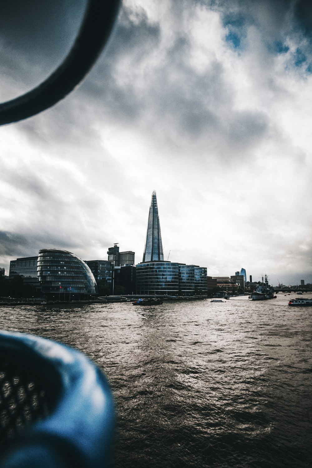 shard building in the middle of the sea