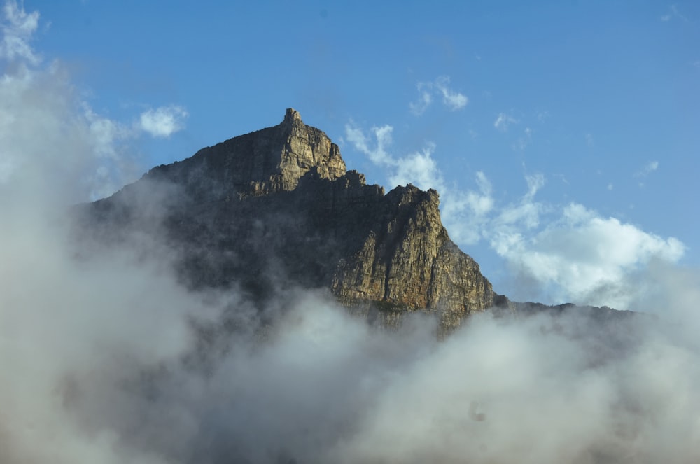 mountain under blue sky