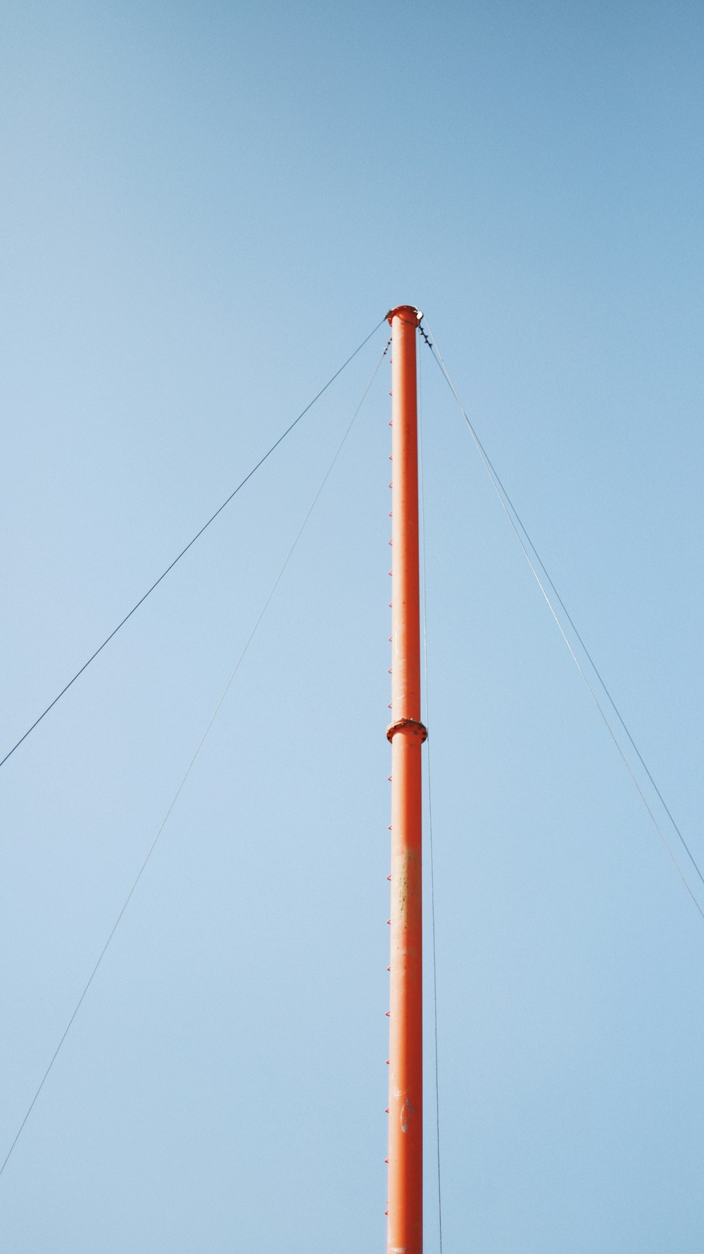 red metal pole