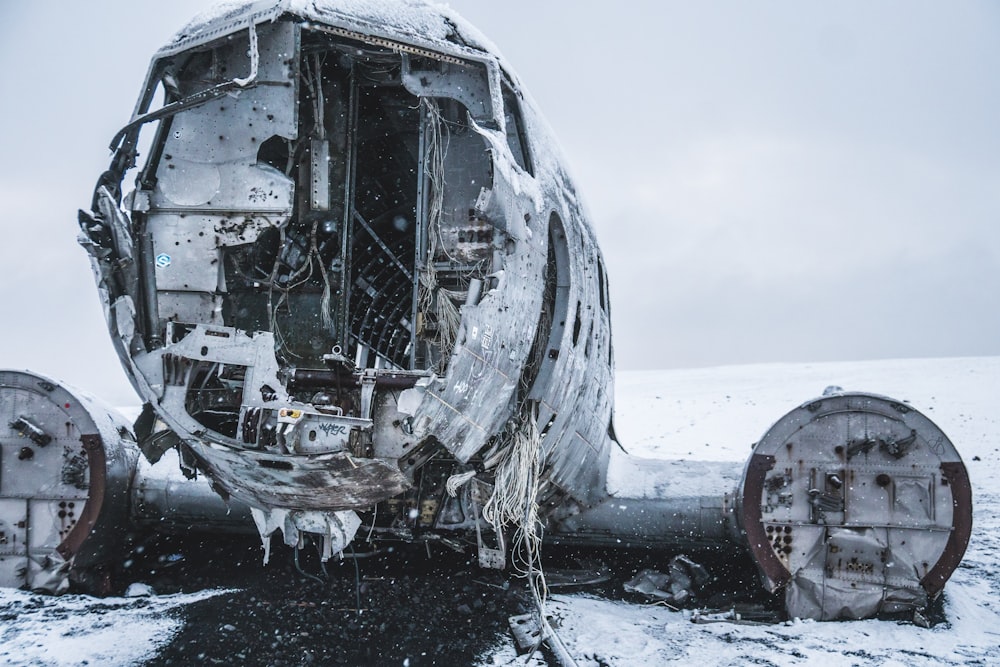 wrecked airplane