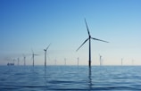 white electic windmill
