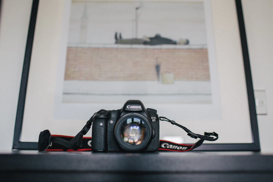 Camera and film on a desk