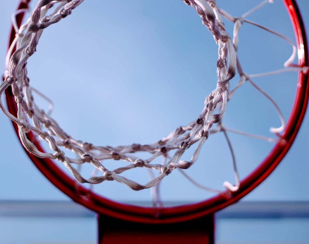 red and white basketball ring