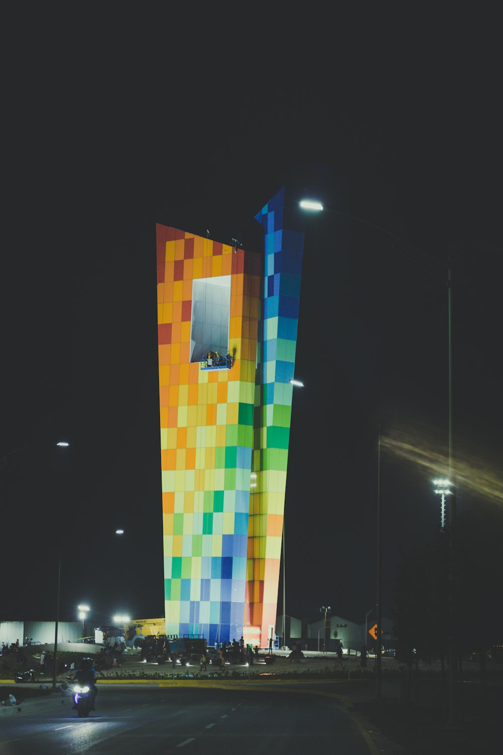 multicolored building near road