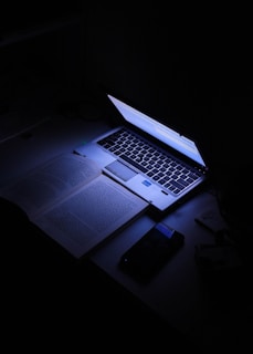 laptop turned on