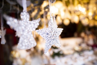 angel and star glass ornaments