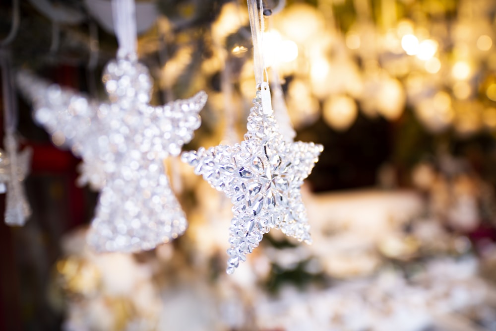 angel and star glass ornaments