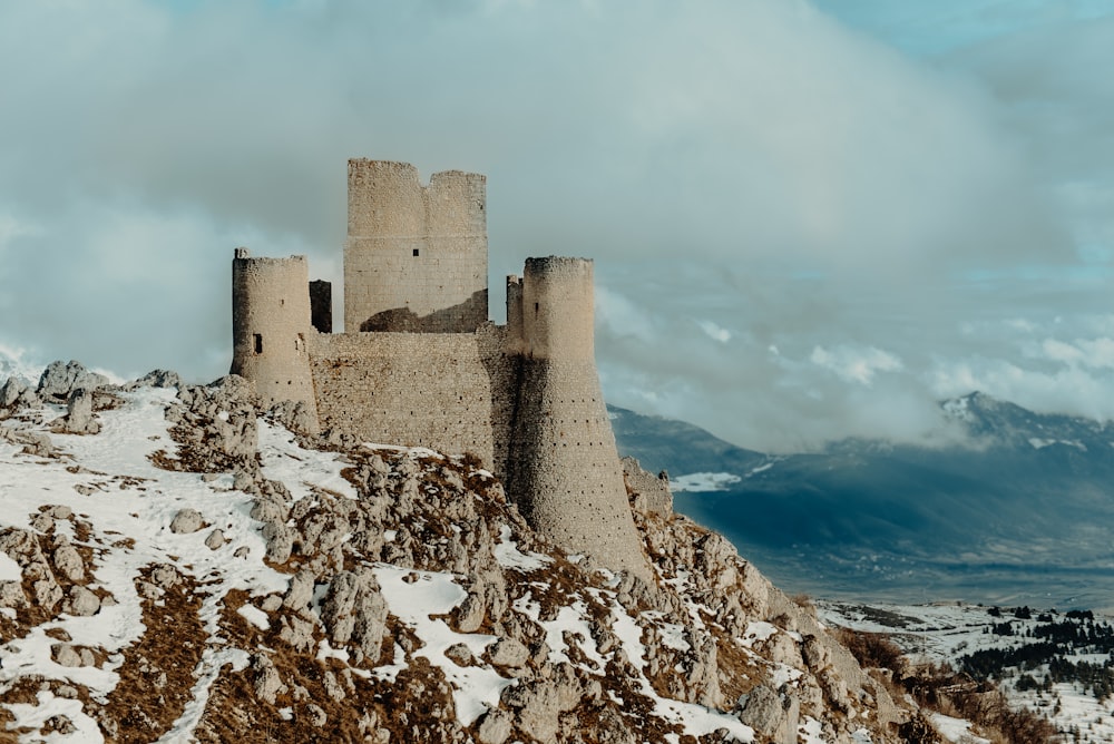 ruin castle above the hills