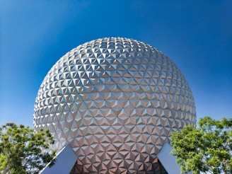 round silver building