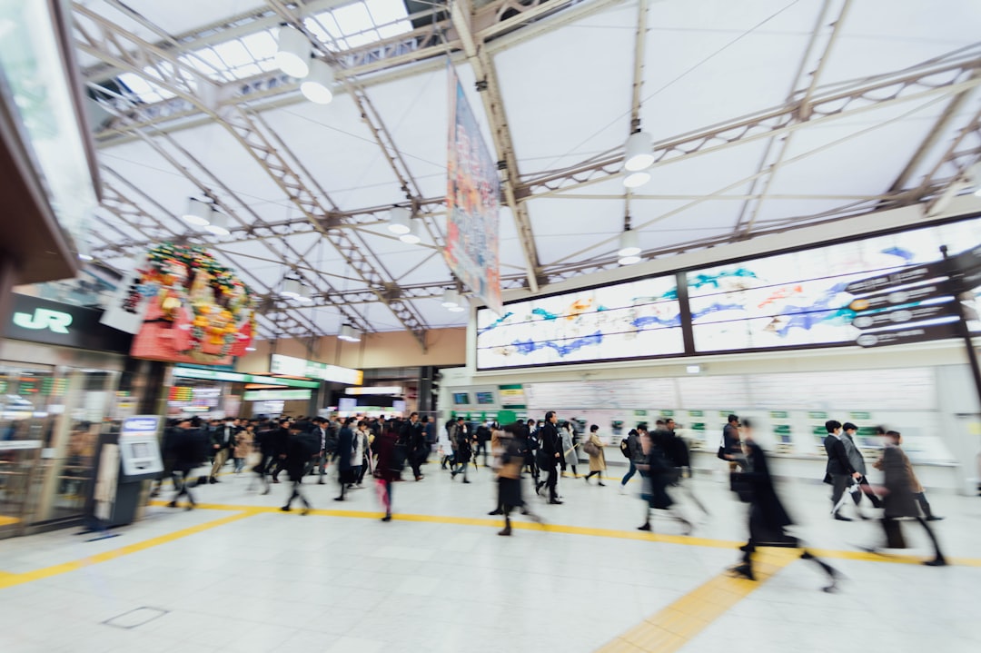 people walking inside the building