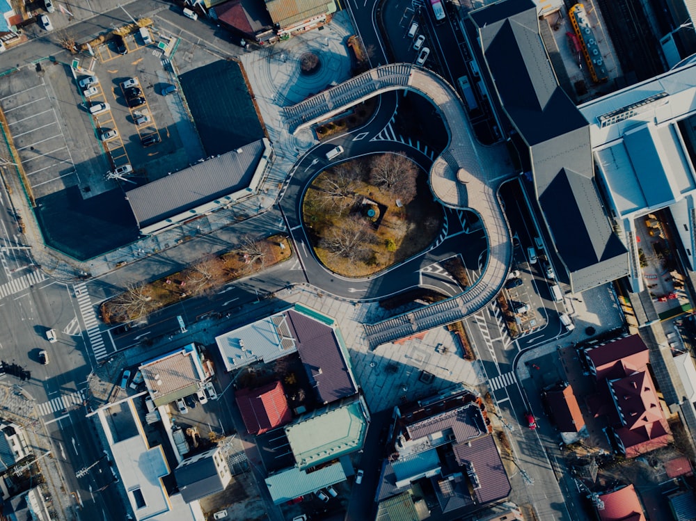 aerial photography of city buildings