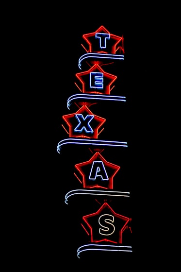 Texas neon signage