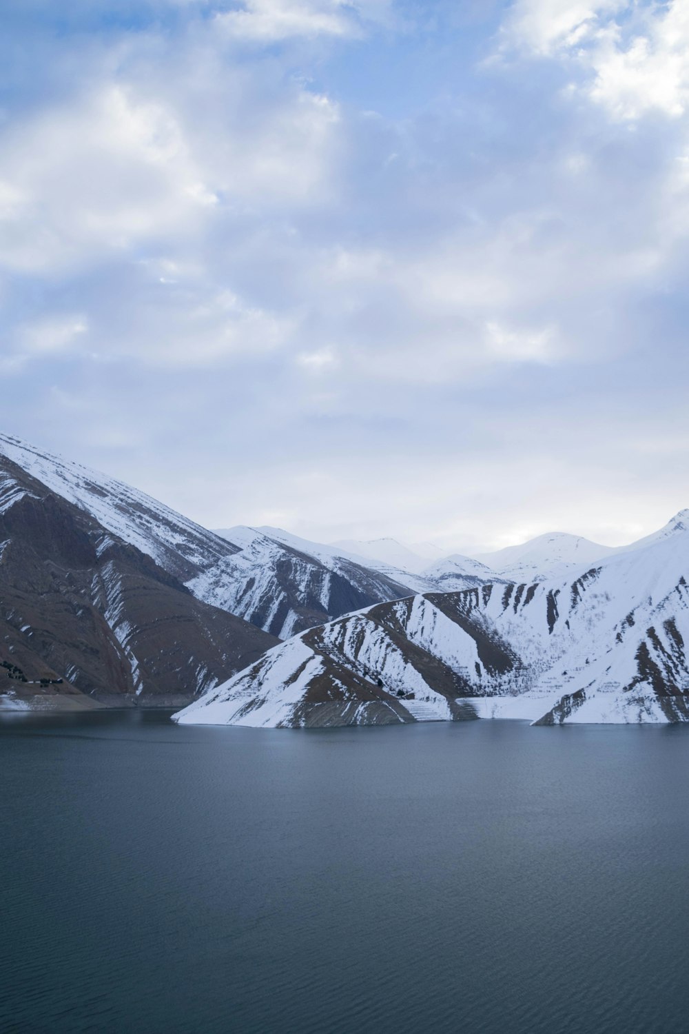 snow covered mountains