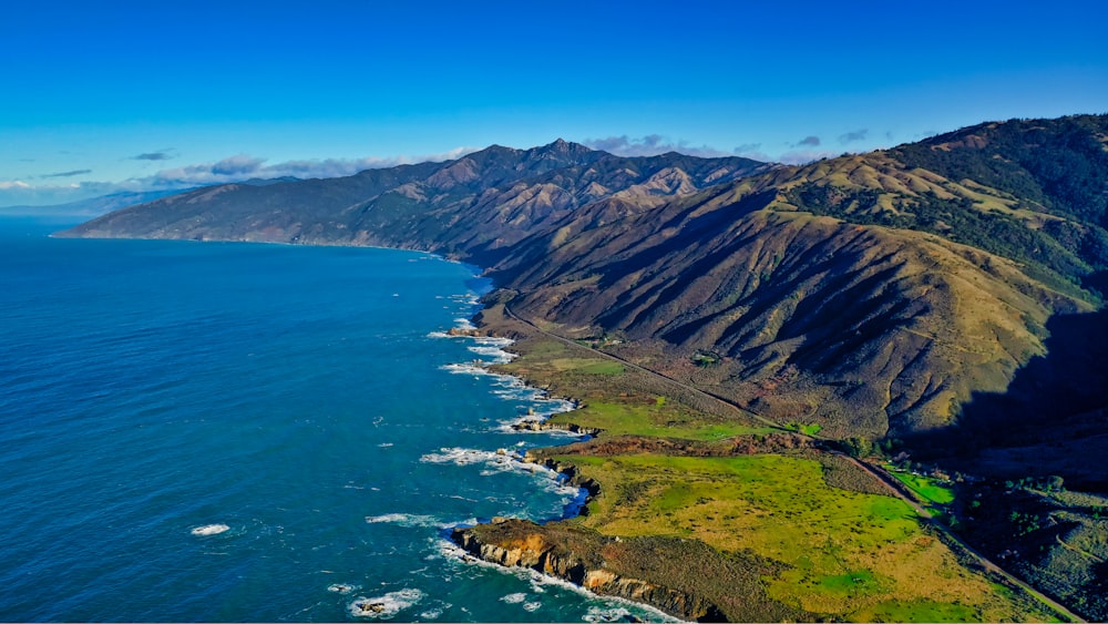 mountain near sea