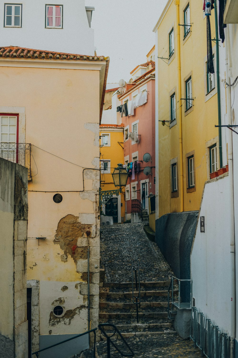 yellow and white concrete buildings