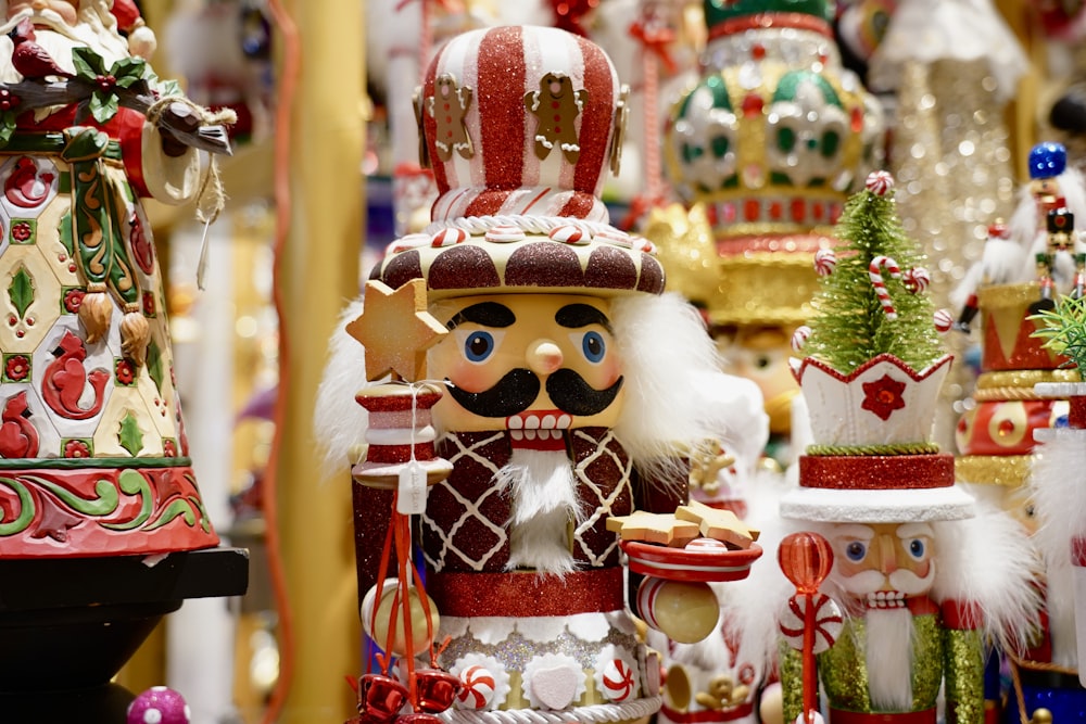 Nutcracker soldiers figurines on focus photography