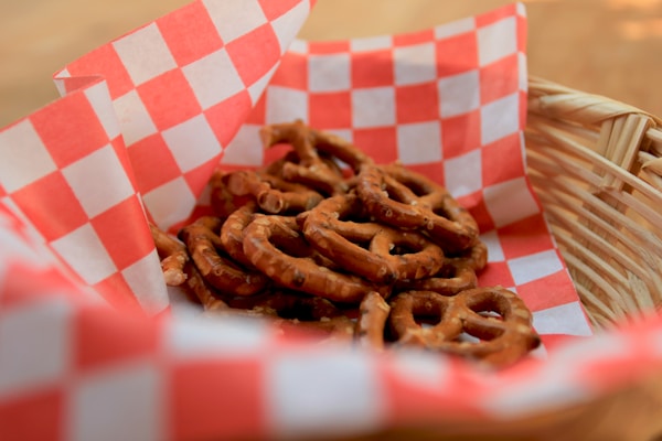 Pretzels in basket