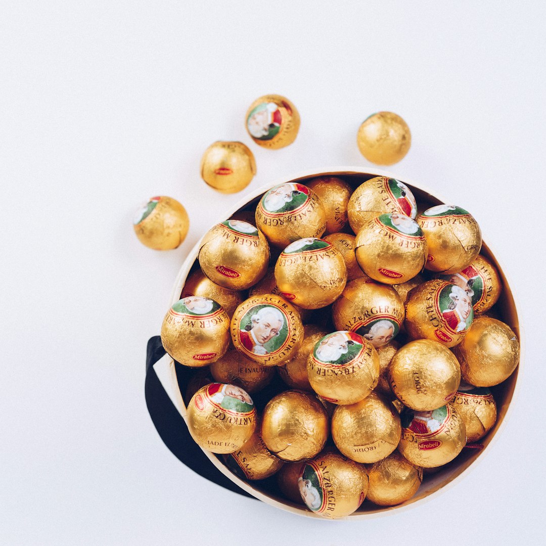 aerial view photography of chocolates in bowl