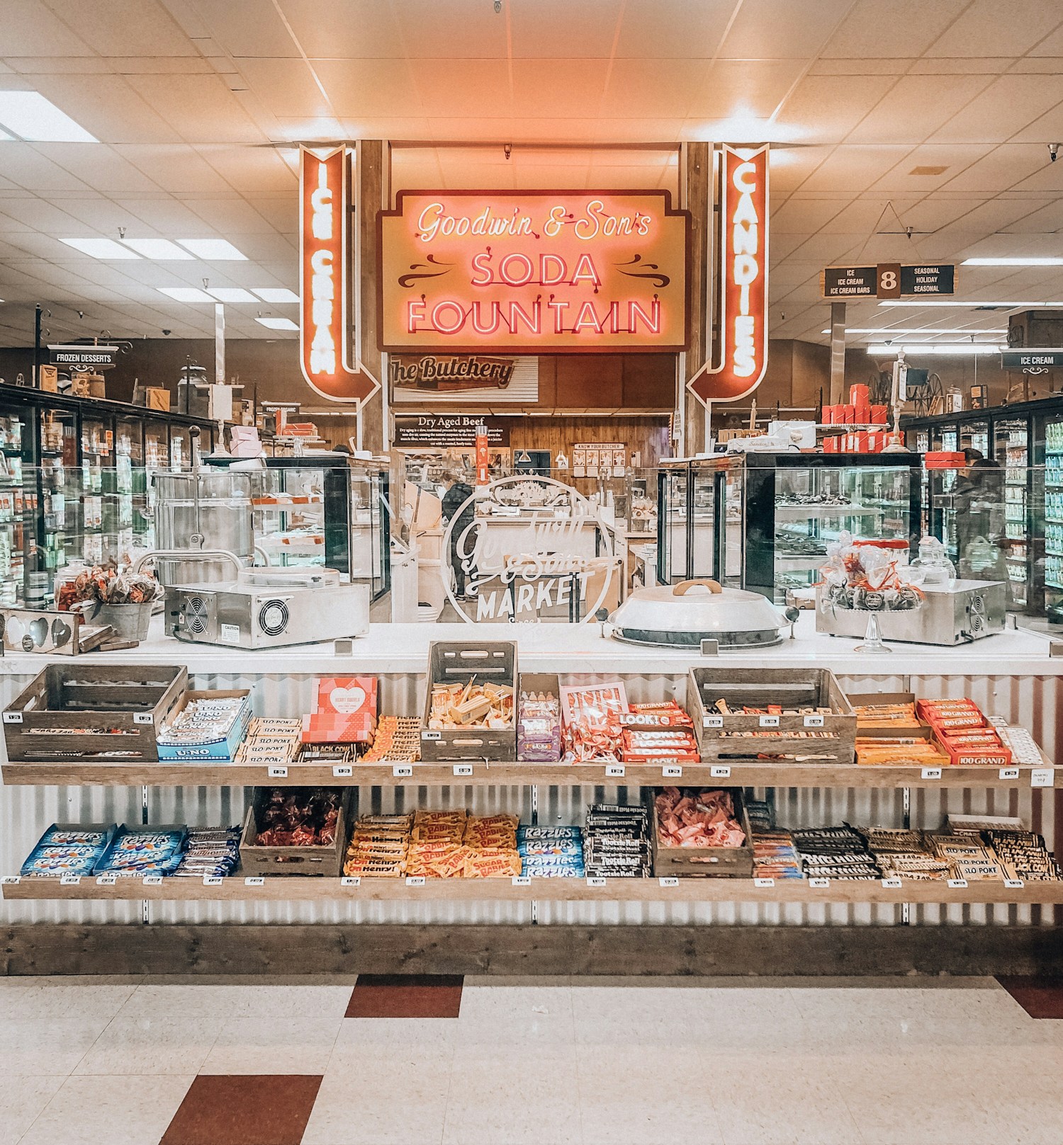 Dairy products display