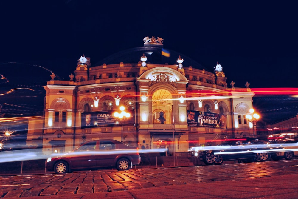 vehicles travelling on road during nighttime time lapse photography