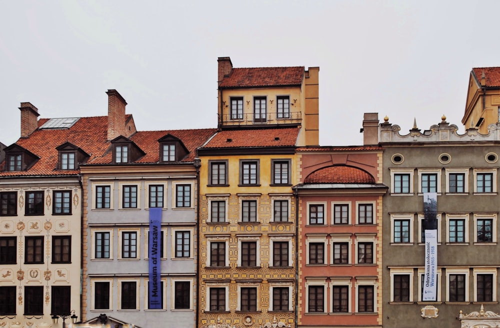 orange and beige concrete buildings