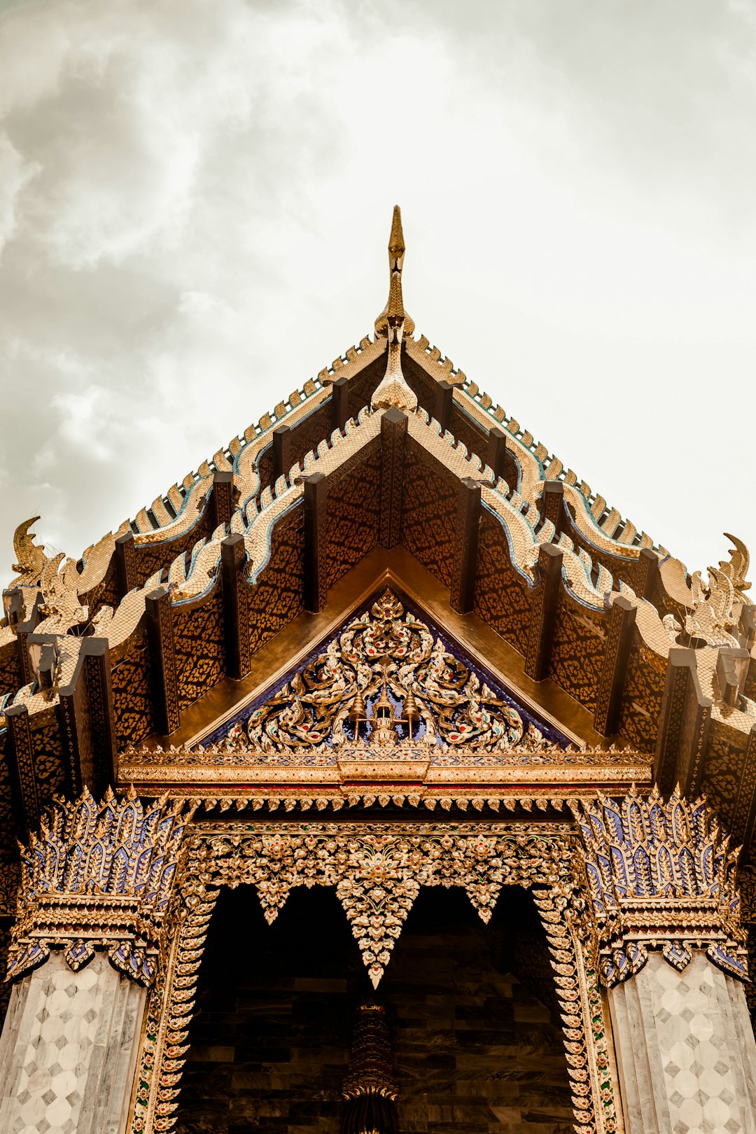 brown temple under white sky during daytime